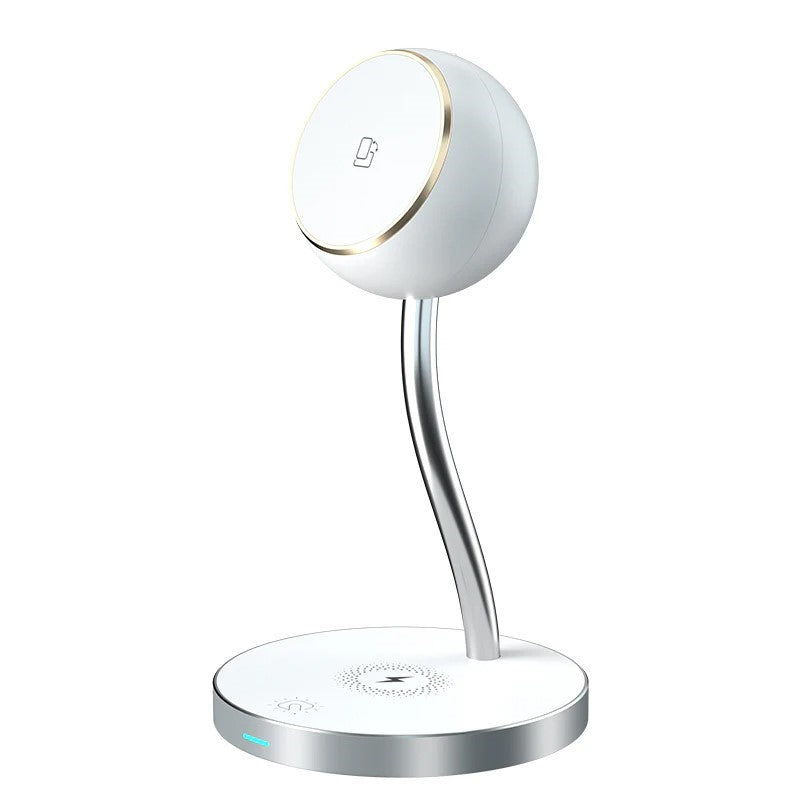 3 in 1 Magnetic Charger Station 15W Fast Charging - White, (Pack of 2) 3 in 1 Magnetic Charger Station 15W Fast Charging - White, (Pack of 2)